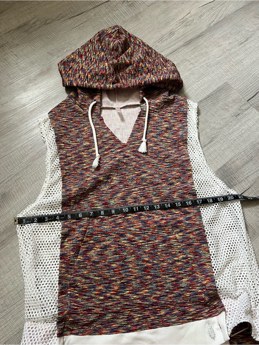 FP MOVEMENT Prism Multicolor Knit Hoodie Tank Size Large - Picture 13 of 14